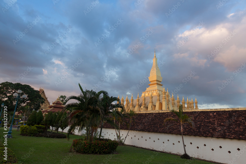 Wat Pha That Luang temple in Vientiane, Laos.