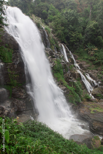 Wachirathan Waterfall  the popular place in Chiang Mai   Thailand