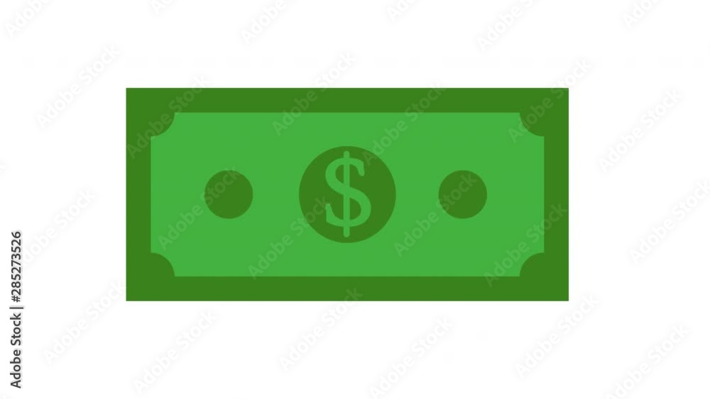 Dollar bill being counted animation loop Dollar bill being counted animation loop