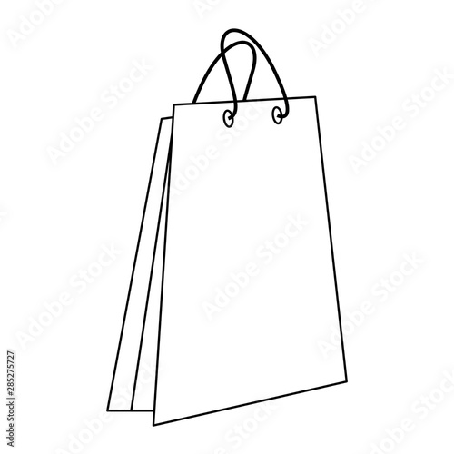 shopping retail sale store cartoon in black and white