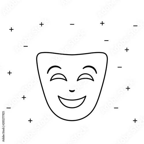 mask theater traditional isolated icon