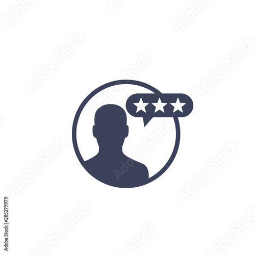 Customer reviews, feedback and rating, vector