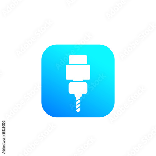 milling machine icon, vector