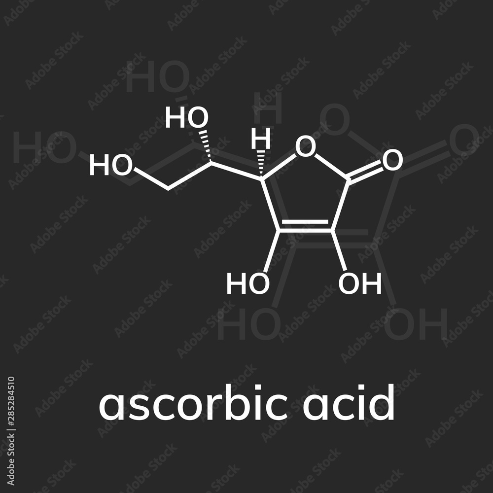 Ascorbic acid or vitamin C chemical formula Ascorbic acid or vitamin C chemical formula