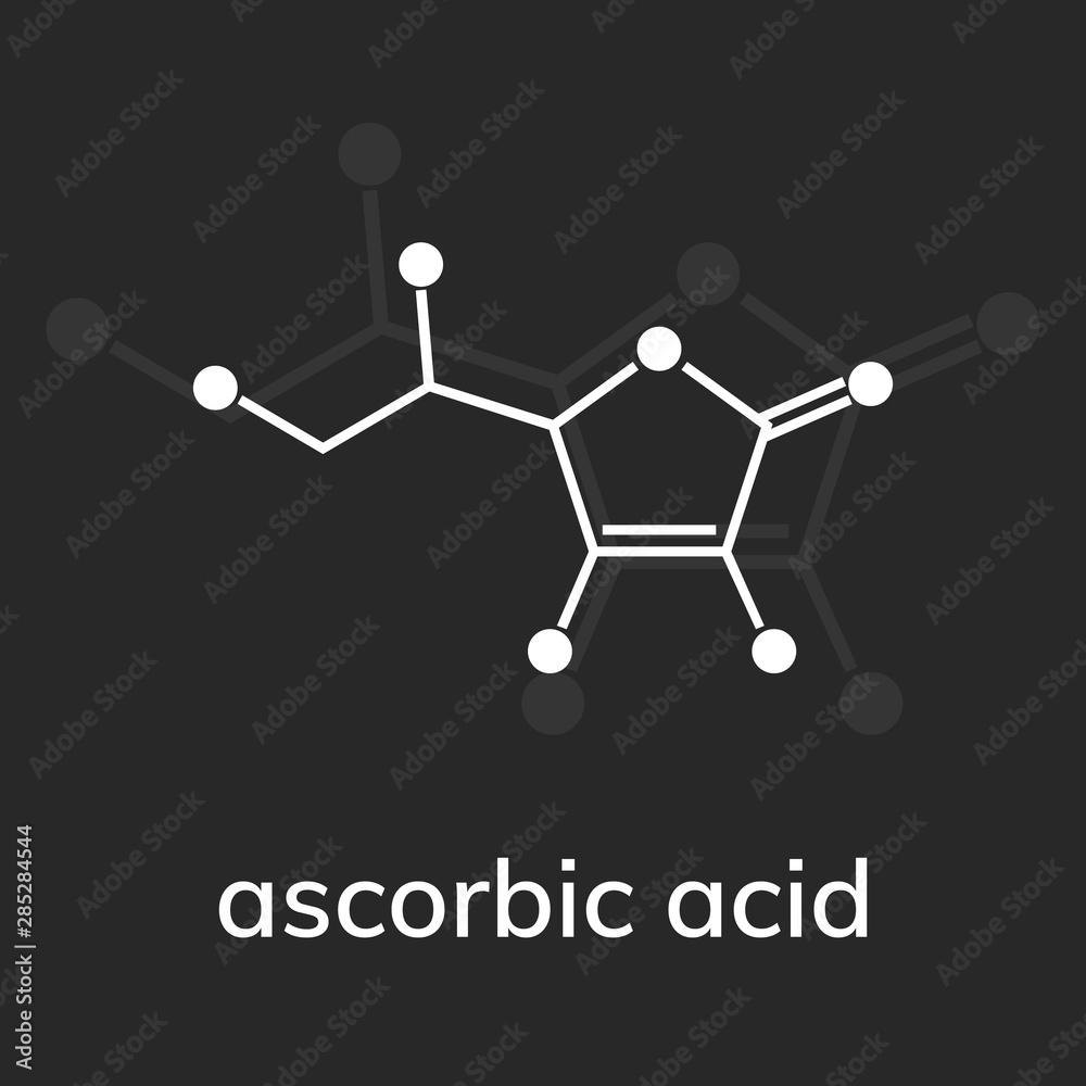 Ascorbic acid or vitamin C chemical formula Ascorbic acid or vitamin C chemical formula