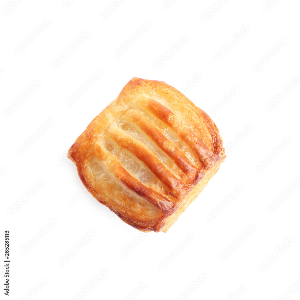 Fresh tasty puff pastry on white background Fresh tasty puff pastry on white background