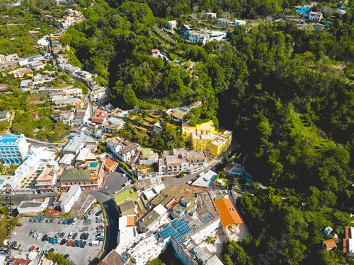 village in the green mountains - picture taken by a dronvillage in the green mountains - picture taken by a dron