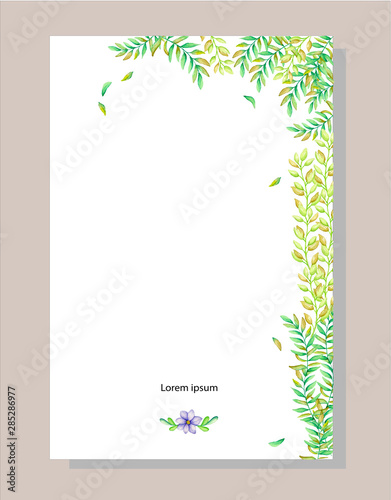 Tarjeta hojas vertical