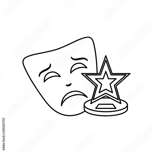 mask theater traditional with star