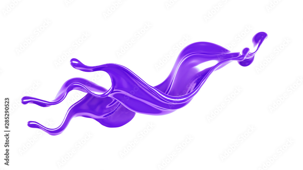 Splash of thick purple liquid. 3d illustration, 3d rendering. Splash of thick purple liquid. 3d illustration, 3d rendering.