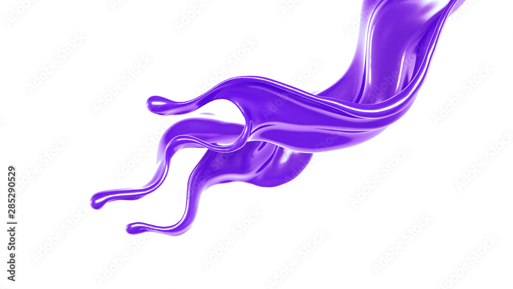 Splash of thick purple liquid. 3d illustration, 3d rendering. Splash of thick purple liquid. 3d illustration, 3d rendering.