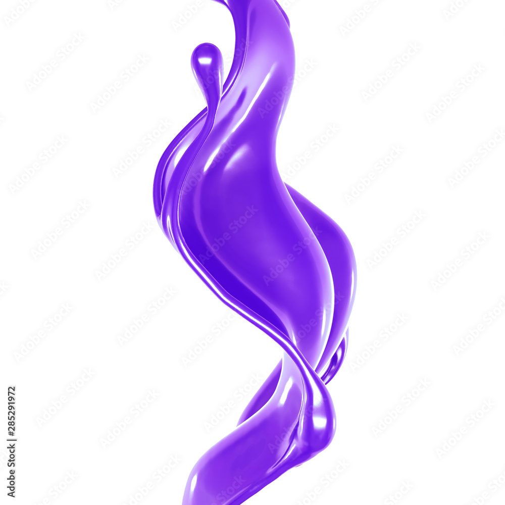 Splash of thick purple liquid. 3d illustration, 3d rendering. Splash of thick purple liquid. 3d illustration, 3d rendering.
