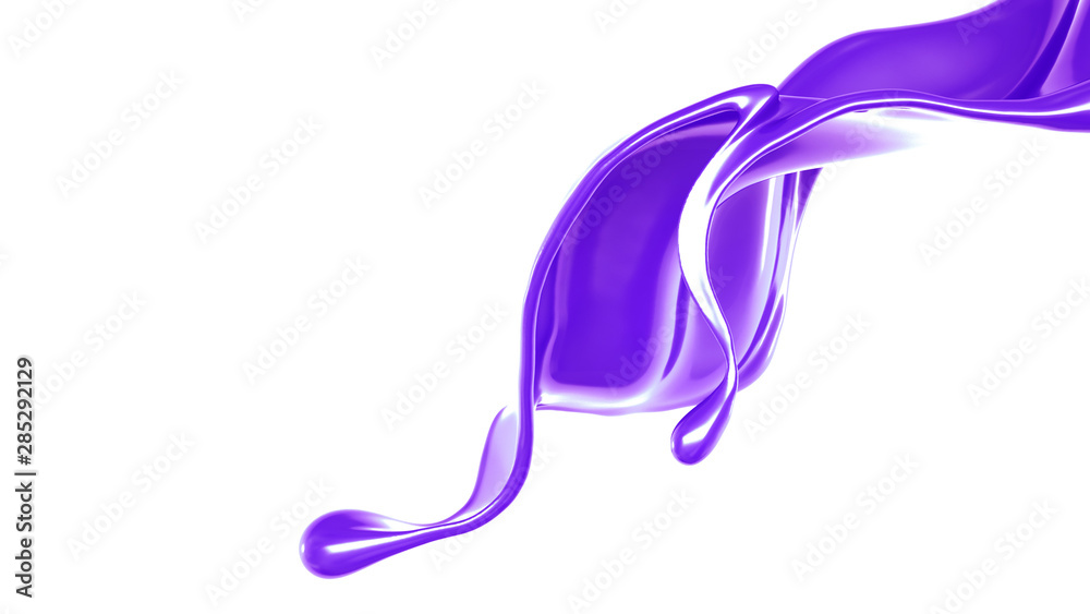 Splash of thick purple liquid. 3d illustration, 3d rendering. Splash of thick purple liquid. 3d illustration, 3d rendering.