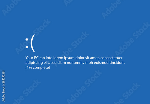 Blue screen with operating system error message