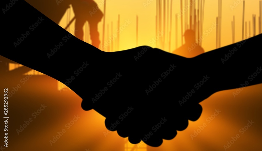 Business handshake of business people on background Business handshake of business people on background