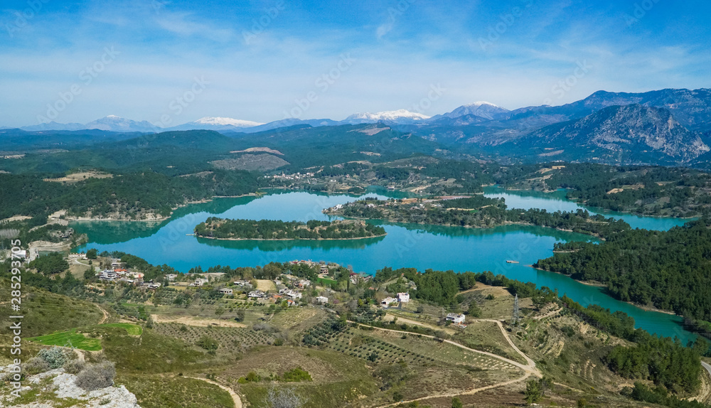 aerial view of the bay of manavgat turkey