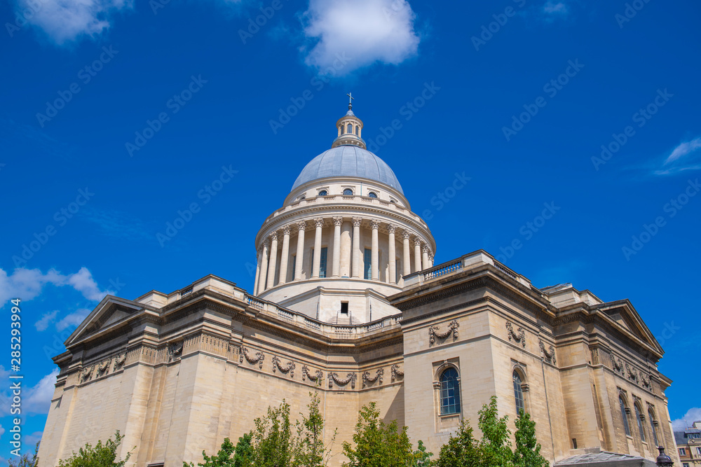 The Pantheon building in the Latin Quarter in Paris France, famous monument during Bastille Day