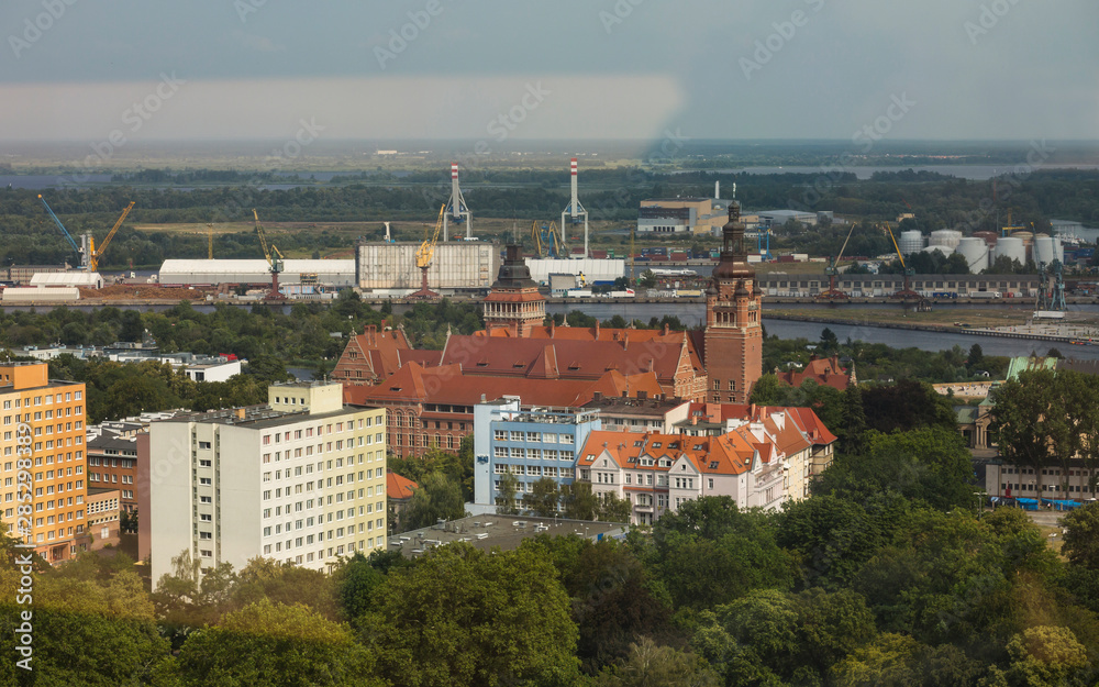 Ausblick auf Stettin an der Oder