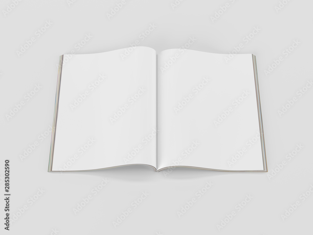 Magazine mockup. 3D visualization.