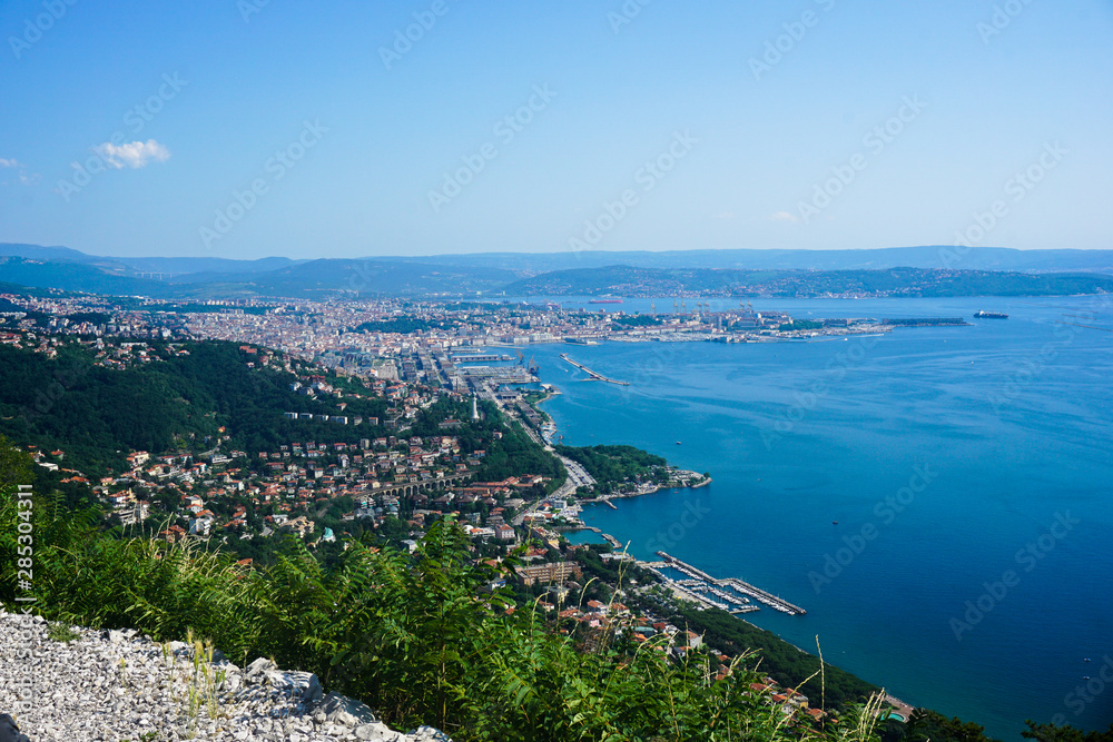 Panoramic view of Trieste Adriatic sea Panoramic view of Trieste Adriatic sea