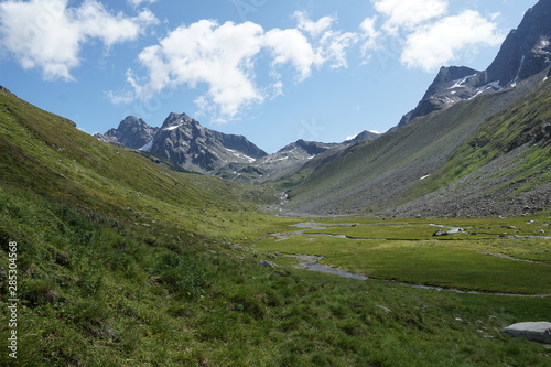 Swiss alps, vereina valley in Davos Klosters Graubünden