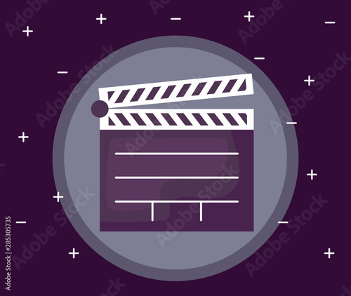 clapboard cinema director isolated icon