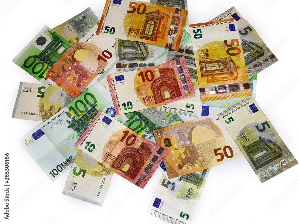Money on table. Euro banknotes as background Money on table. Euro banknotes as background