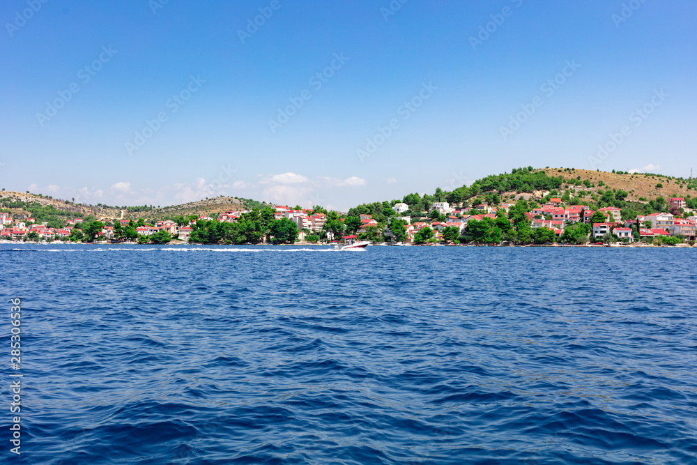Beautiful mediterranean view of a town in Croatia