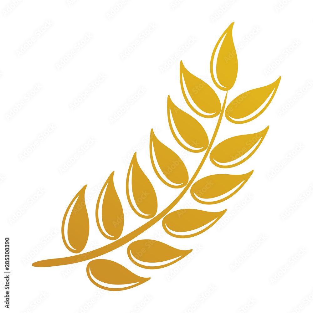 vector logo design and elements of wheat grain, wheat ears, wheat seed, or  wheat rye, prosperity symbol Stock Vector | Adobe Stock