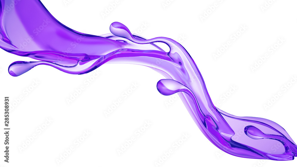 Splash of thick purple liquid. 3d illustration, 3d rendering. Splash of thick purple liquid. 3d illustration, 3d rendering.