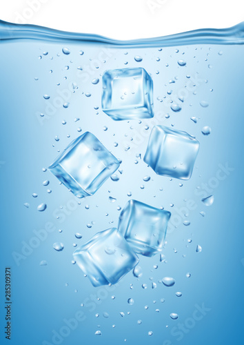 Frozen Water Cubes Composition