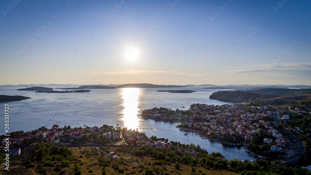 Beautiful aerial mediterranean view in Croatia