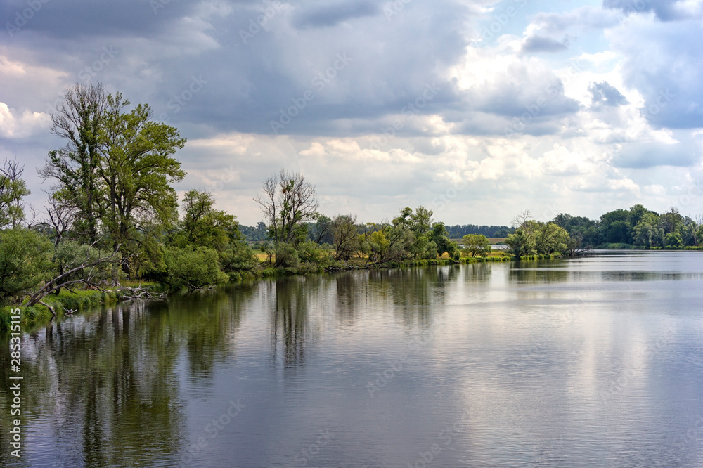 Interesting summer landscape at the River Havel, Havelland
