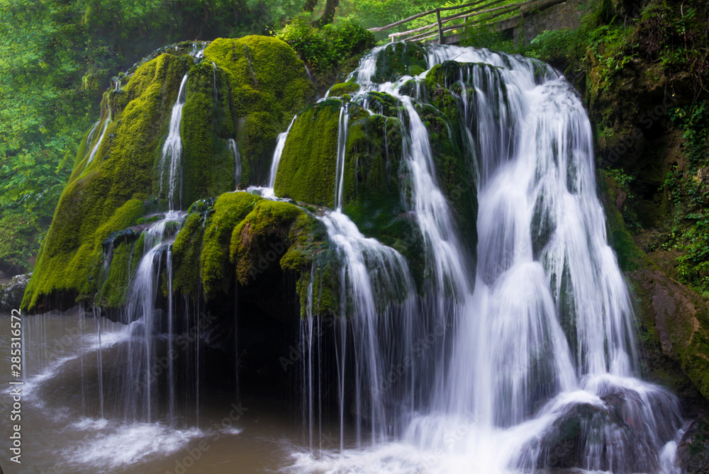 One of the most beautiful waterfalls in Europe the Bigar waterfall. Amazing nature landscape. One of the most beautiful waterfalls in Europe the Bigar waterfall. Amazing nature landscape.