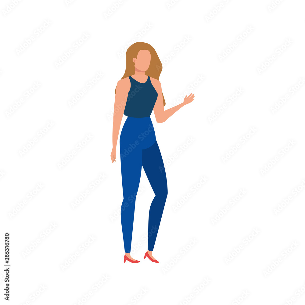beautiful and young woman character beautiful and young woman character