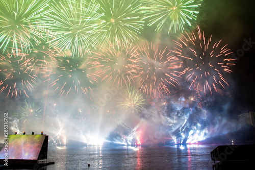 fireworks in the night sky