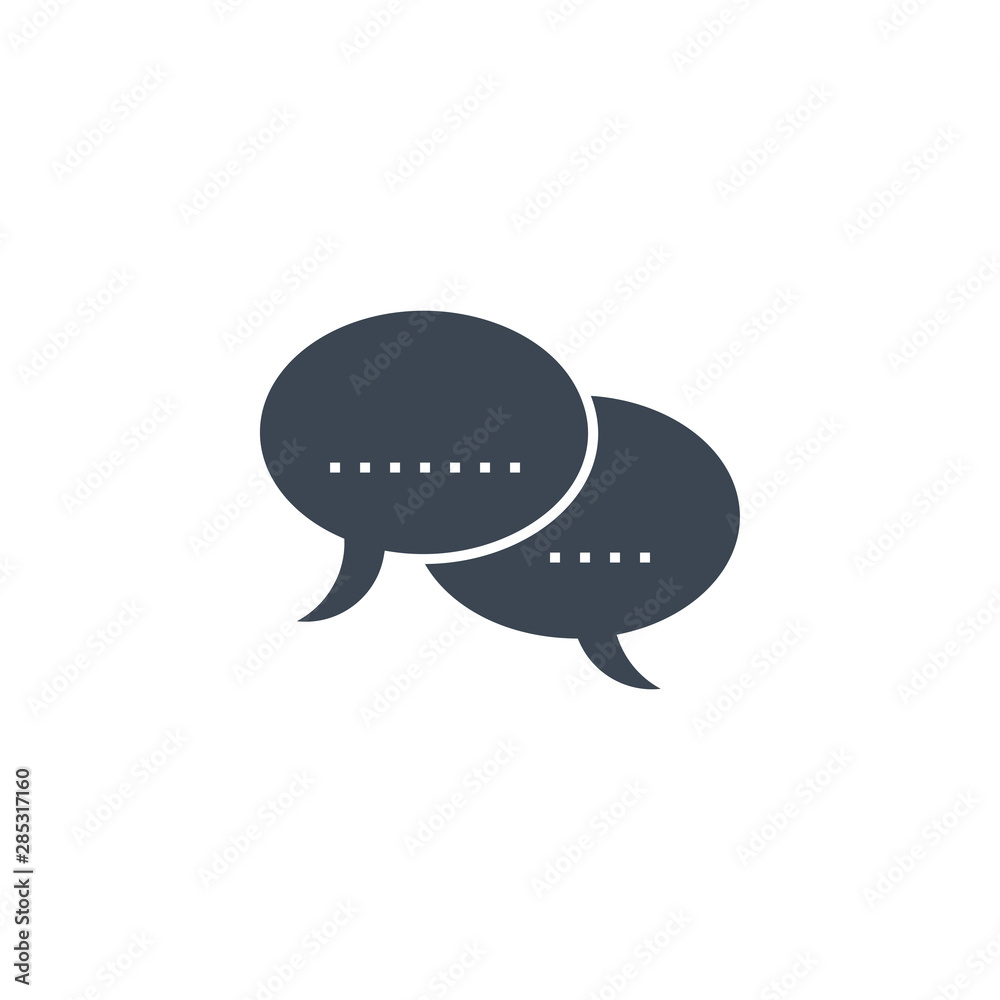 Speech Bubble Flat related vector glyph icon. Speech Bubble Flat related vector glyph icon.