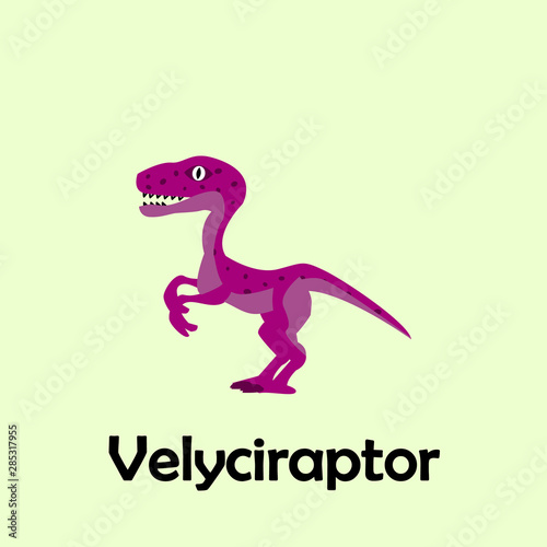 velociraptor dinosaur colored icon. Can be used for web, logo, mobile app, UI, UX