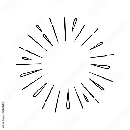 Hand drawn cartoon water explosion doodle. Vector illustration