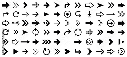 Arrow icons set. Vector illustration