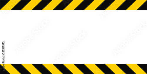 Yellow warning stripe template. Vector illustration