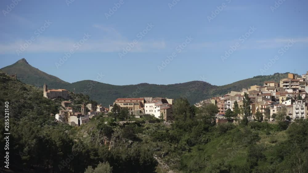 Small town Isnello in mountains of Sicily Small town Isnello in mountains of Sicily