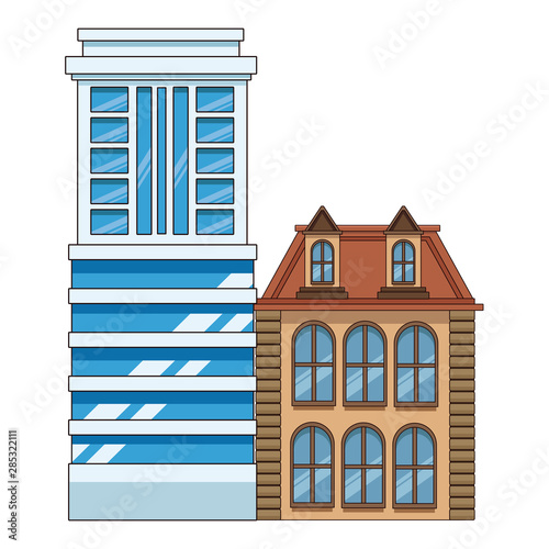 Urban buildings and city architecture