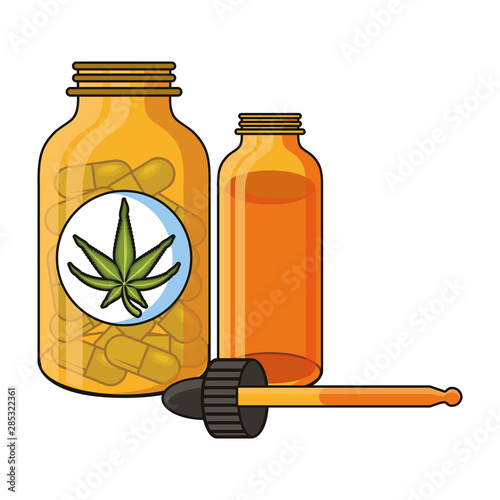 cannabis martihuana sativa hemp cartoon