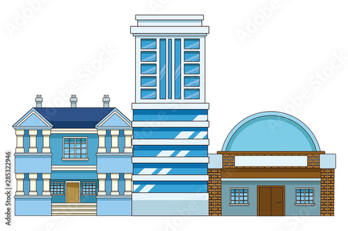 Urban buildings and city architecture