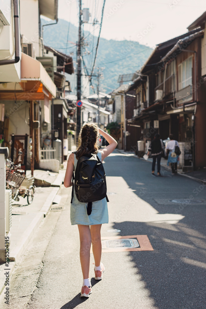 wandering the streets of a Japanese village wandering the streets of a Japanese village