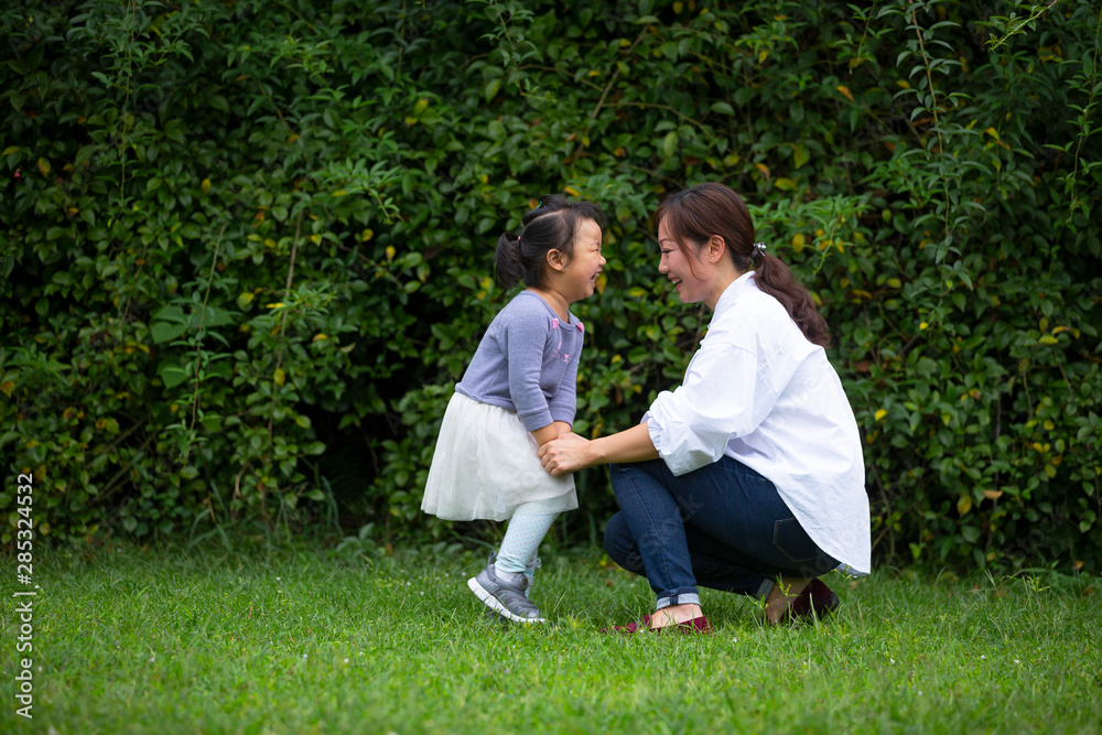 Mother and daughter having fun outdoor Mother and daughter having fun outdoor