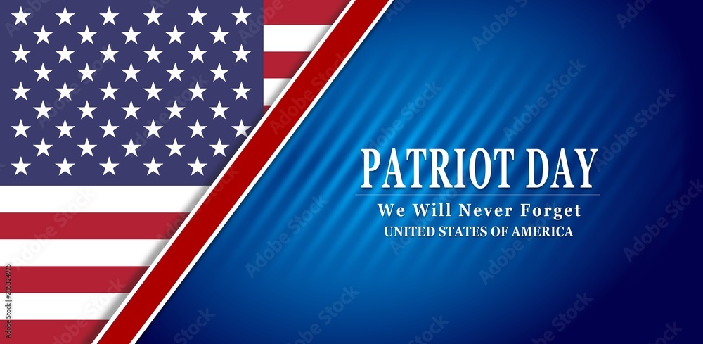 Patriot Day of USA background on american flag Patriot Day of USA background on american flag