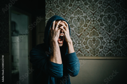Screaming man