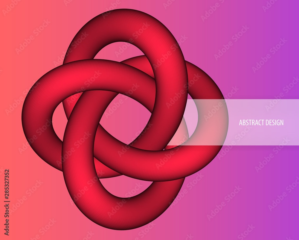 Abstract 3d mathematical object - complex torus. Can be used as design element Abstract 3d mathematical object - complex torus. Can be used as design element